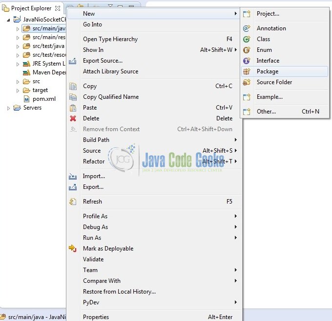 Fig. 7: Java Package Creation
