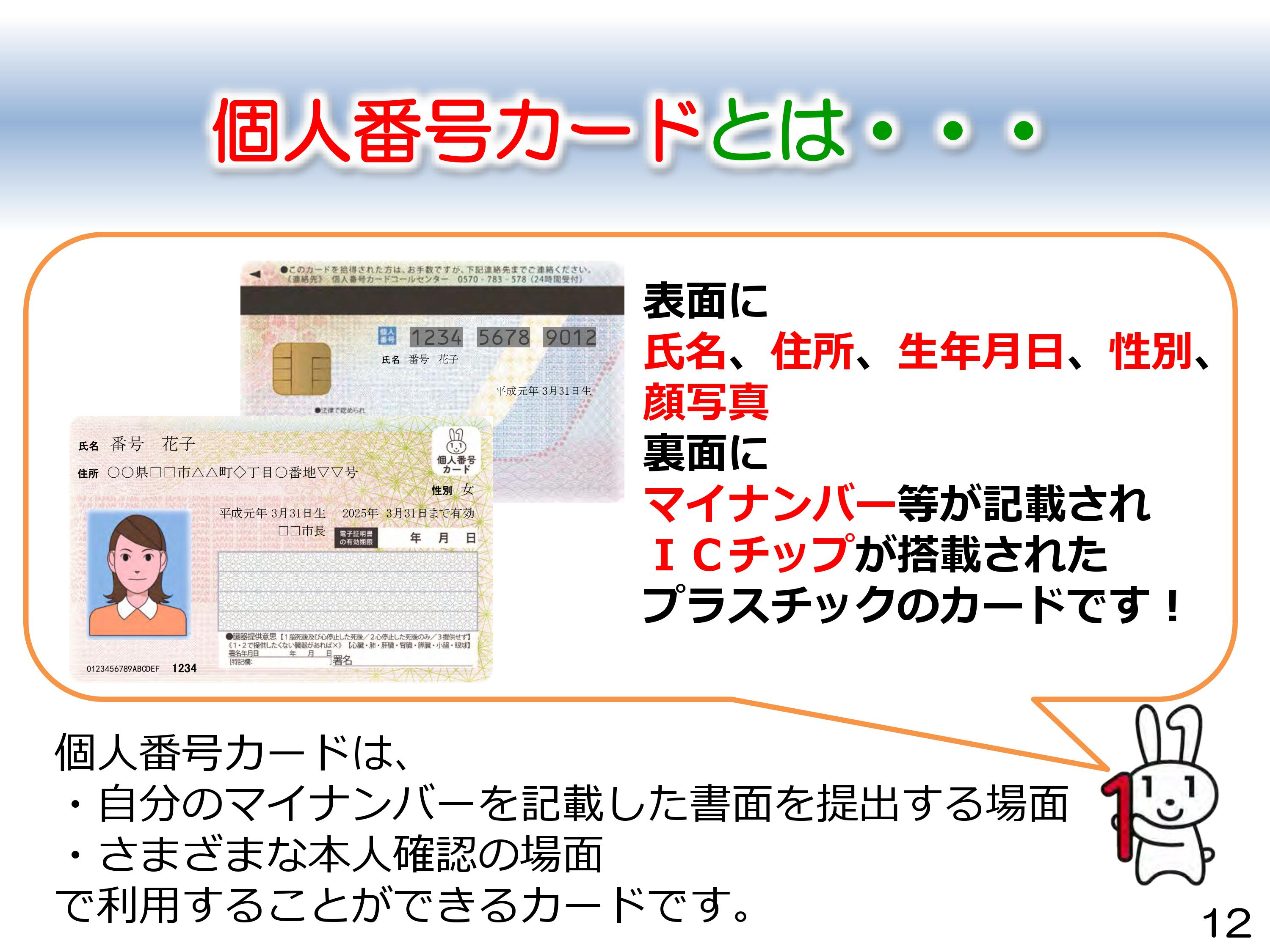 個人番号カードとは