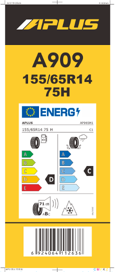 155/65-14XL Aplus A909 AllSeason 75H 3PMSF