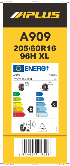 205/60-16XL Aplus A909 AllSeason 96H 3PMSF