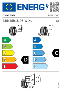 235/45 ZR18 TL 98W VI-388 XL