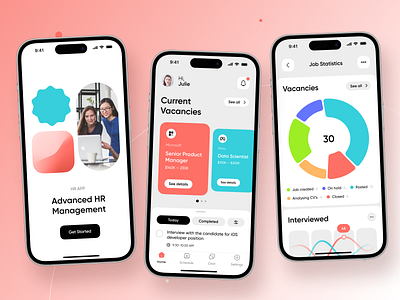 Mobile App for HR Management android app app design company app ui best app design hr human resources ios mobile mobile app ui