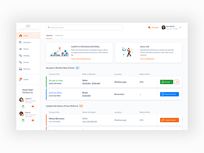 Real Estate CRM [Web App] crm dashboad interface real estate saas app ui uiux web app