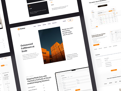 Packiyo / SaaS Website Design interface saas typography ui ux web web design website