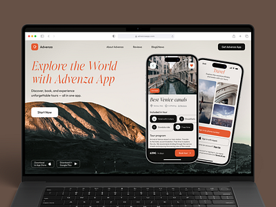 Travel App Landing Page Website Design app landing page best app design best web design cool website modern ui travel app travel website ui design ui ux design web design web design inspiration web interface design web ui web ui design