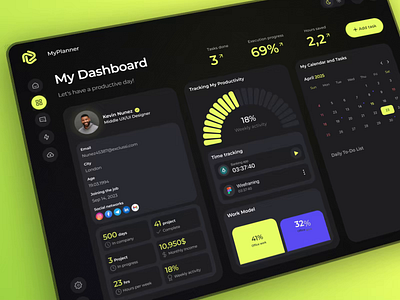 Smart Task Planner – UI, UX & Motion Exploration / SaaS app crm dashboard design erp figma product design saas software software design ui ui design ux web app web application webflow