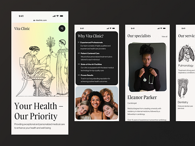 Healthcare Professional Directory Mobile Website app interfaces application design healthcare website mobile ui mobile ux mobile website modern website professional website ui design ui ux design web design web interface