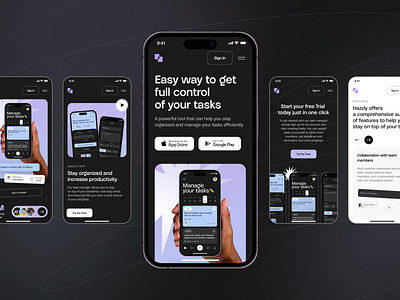 Responsive Landing Page: mobile version app design landing landing page landing page design mobile mobile app mobile reponsive mobile website responsive design web design website