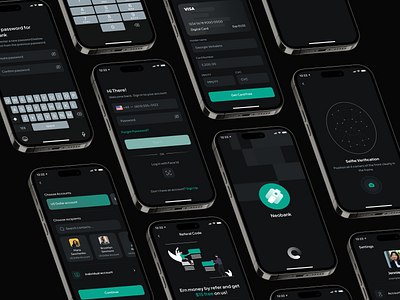 Fivecube x Neo Bank - Bankig Mobile App bank bank app banking banking app branding design finance illustration logo mobile neobank product design saas ui ux