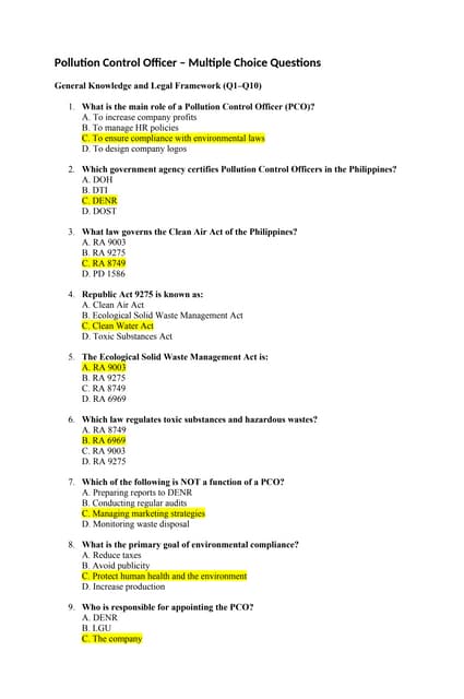 Pollution Control Officer reviewer.docx answered