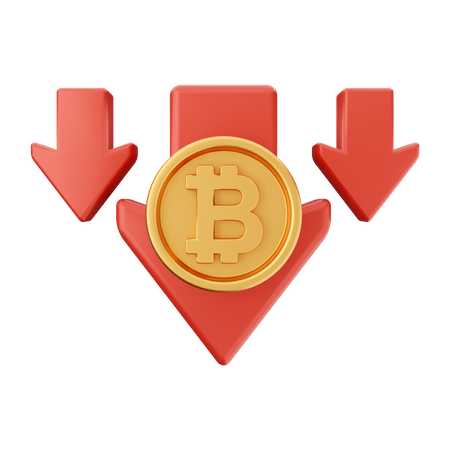 Btc Decrease  3D Icon