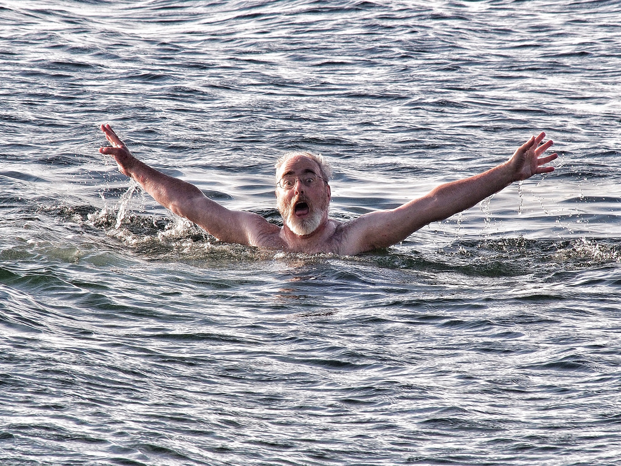 swimming in the North Sea
