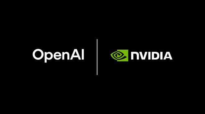 Open AI and NVIDIA logos.