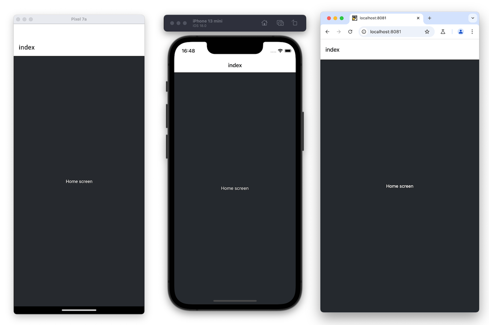 App with updated text and background color