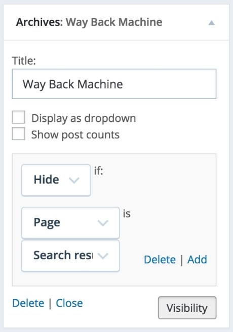 Menyembunyikan widget