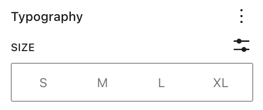 排版字体大小列出了小号、中号、大号和特大号。