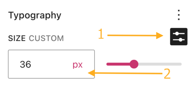排版自定义设置。自定义切换键标记为 1,单位设置标记为 2。