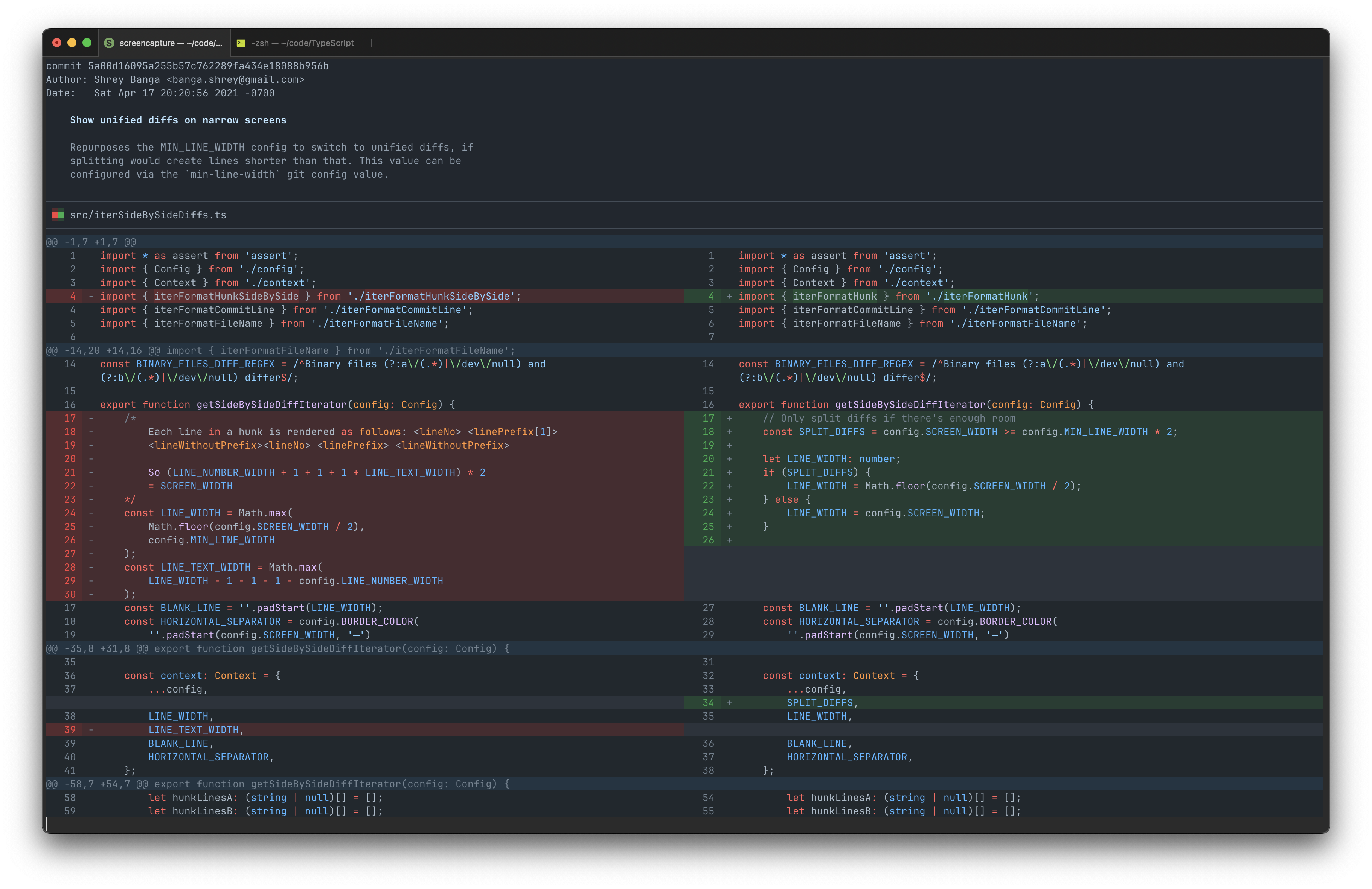 Screenshot of GitHub Dark (Dim) theme