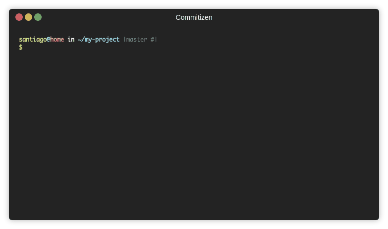 Example running commitizen