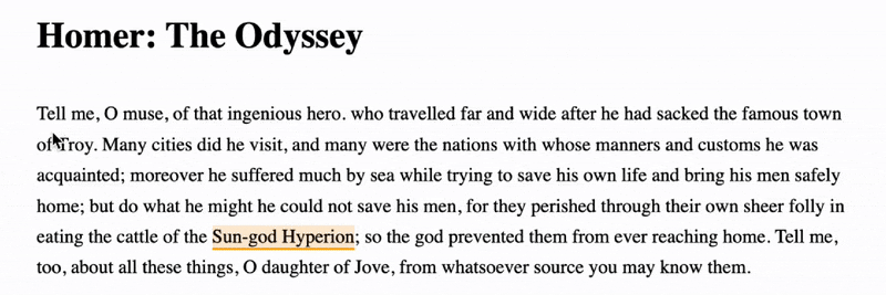 Animated screenshot of the Recogito Text Annotator Animated screenshot of the Recogito Text Annotator