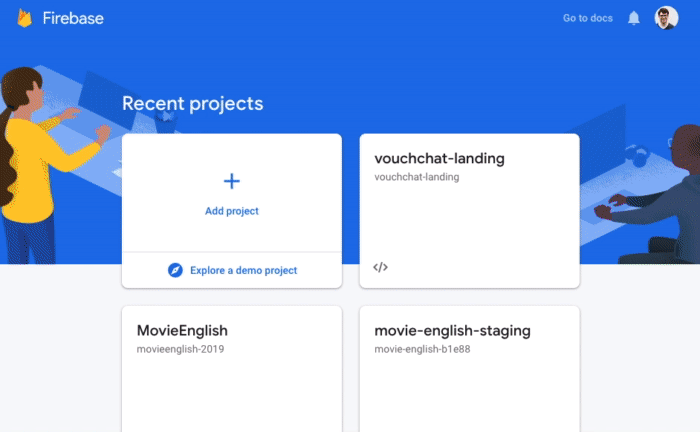 Firebase project setup