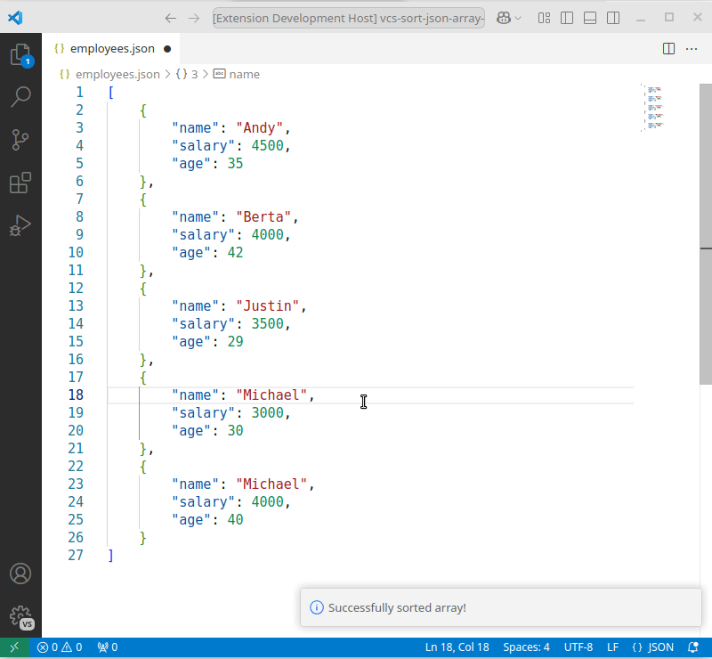 Sort by custom function