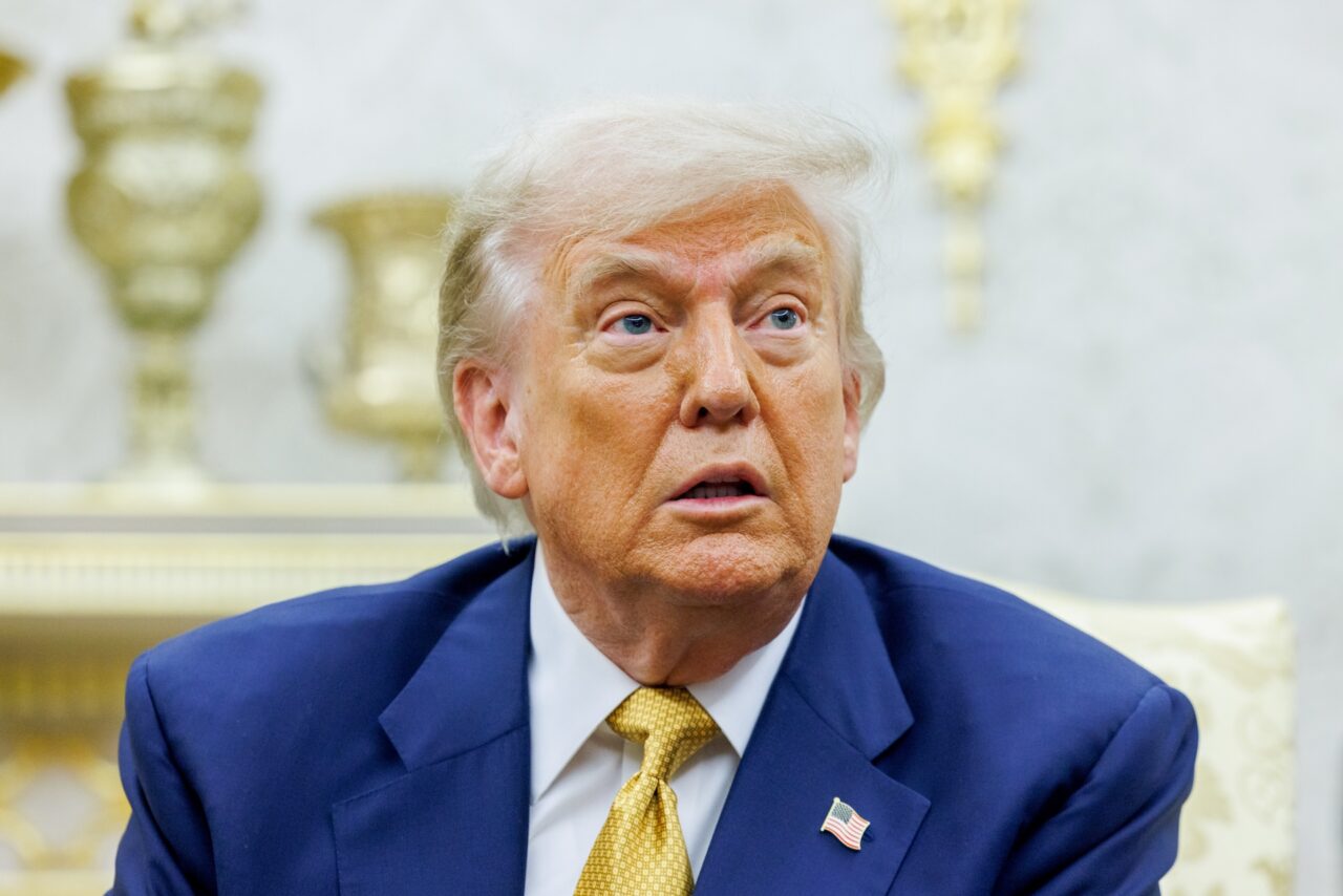 President Donald Trump during a meeting with Salman bin Hamad Al Khalifa, Bahrain's crown prince, not pictured, in the Oval Office of the White House in Washington, DC, US, on Wednesday, July 16, 2025.