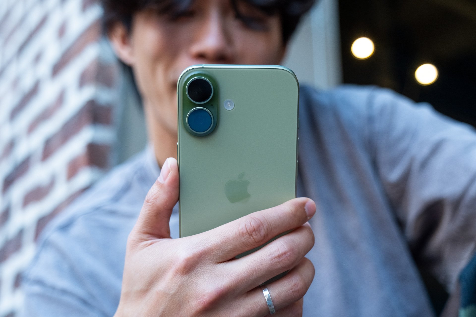 iPhone 17 in Sage green
