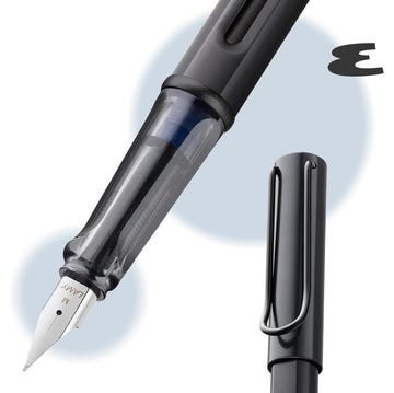 fountain pen with a visible nib and transparent barrel fountain pen with a visible nib and transparent barrel