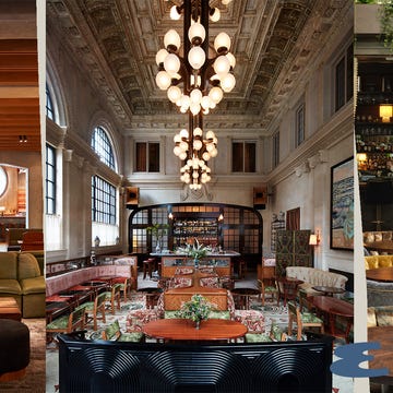 a room with a chandelier and chairs a room with a chandelier and chairs