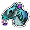 A sticker based on the Bluelight Chipskink familiar. A sticker based on the Bluelight Chipskink familiar.