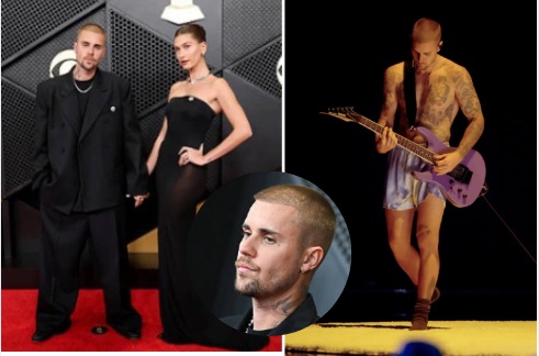 Justin Bieber Baffles Fans With Grammys 2026 Underwear Performance After Red Carpet Frenzy Over 'Miserable' Look With Hailey