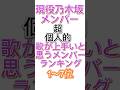 現役メンバーで歌が上手いのはこの 7人だ!(超個人) #乃木坂46 #乃木坂工事中 #人は夢を二度見る #5期生4期生 #3期生 #short#ショート