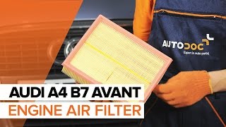 diesel and petrol Air Filter fitting AUDI A4 Avant (8ED, B7): free video