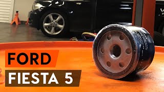 Byta Motoroljefilter on FORD FIESTA: verkstadshandbok