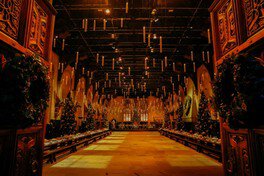 大広間がクリスマス仕様に大変身