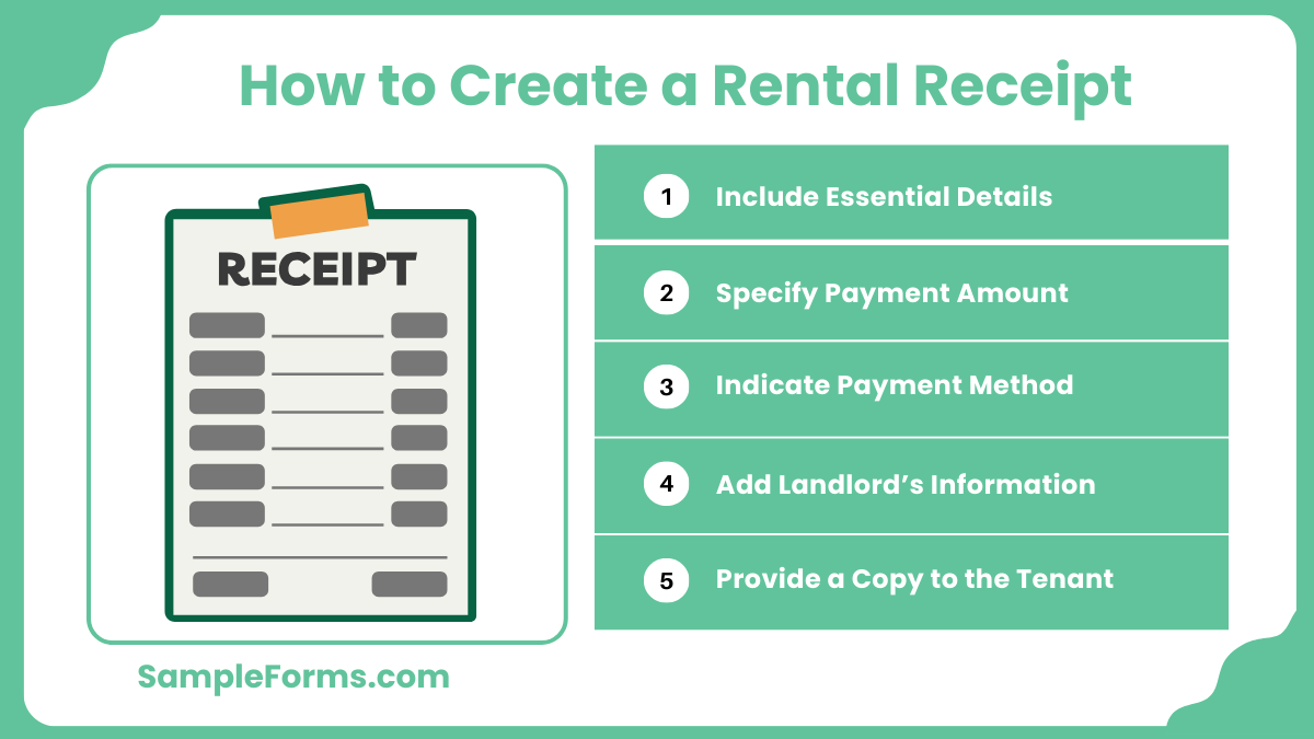 how to create a rental receipt
