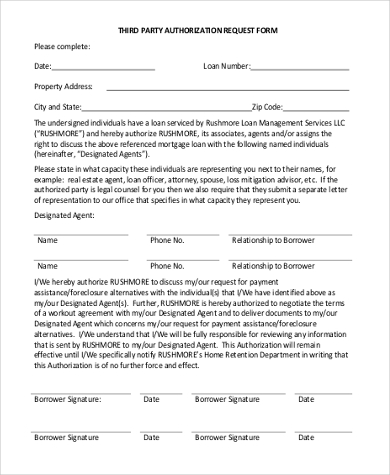 third party authorization request form