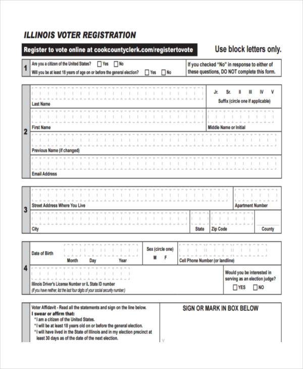 illinois voter registration form