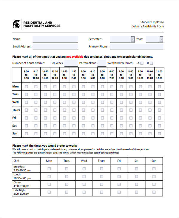 student employee culinary