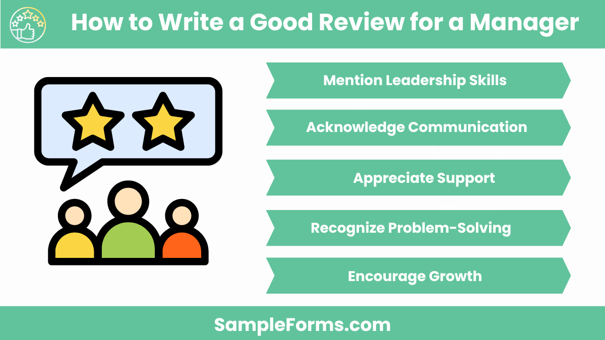 how to write a good review for a manager