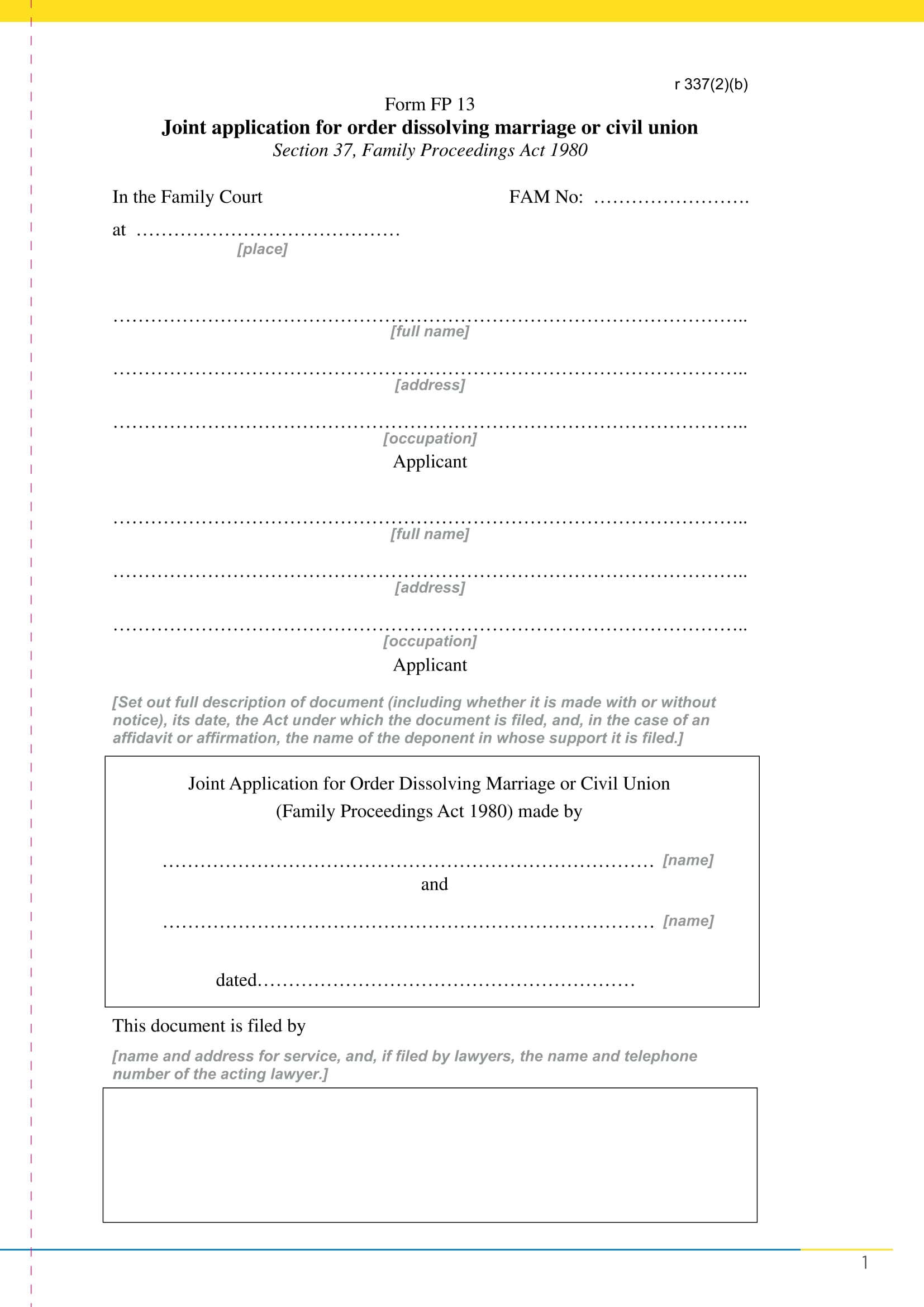joint marriage dissolution application form 11