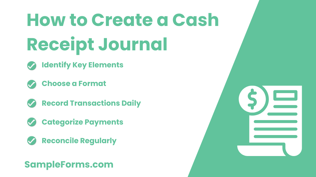 how to create a cash receipt journal