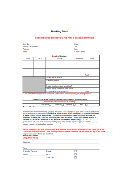 simple event booking form1