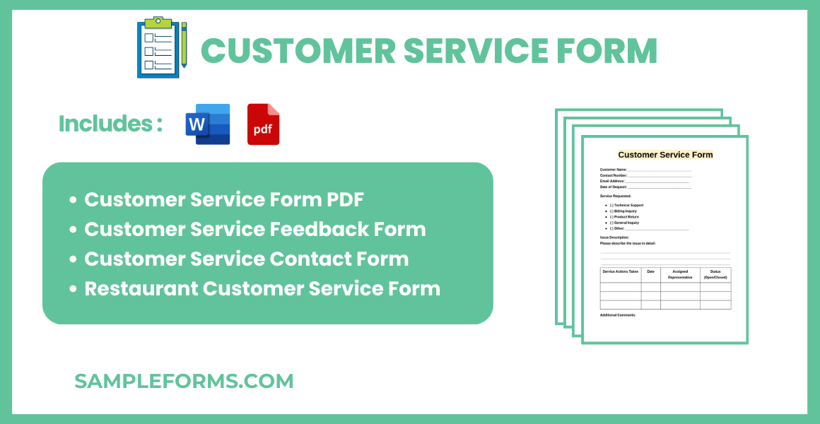 customer service form bundle
