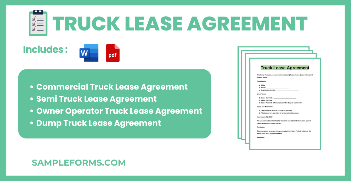 truck lease agreement bundle