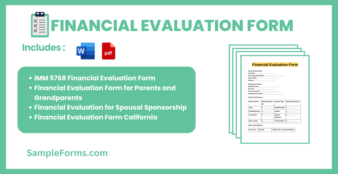 financial evaluation form bundle