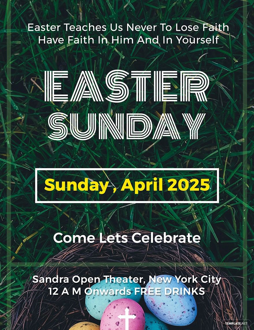 Easter Sunday Flyer Template Easter Sunday Flyer Template
