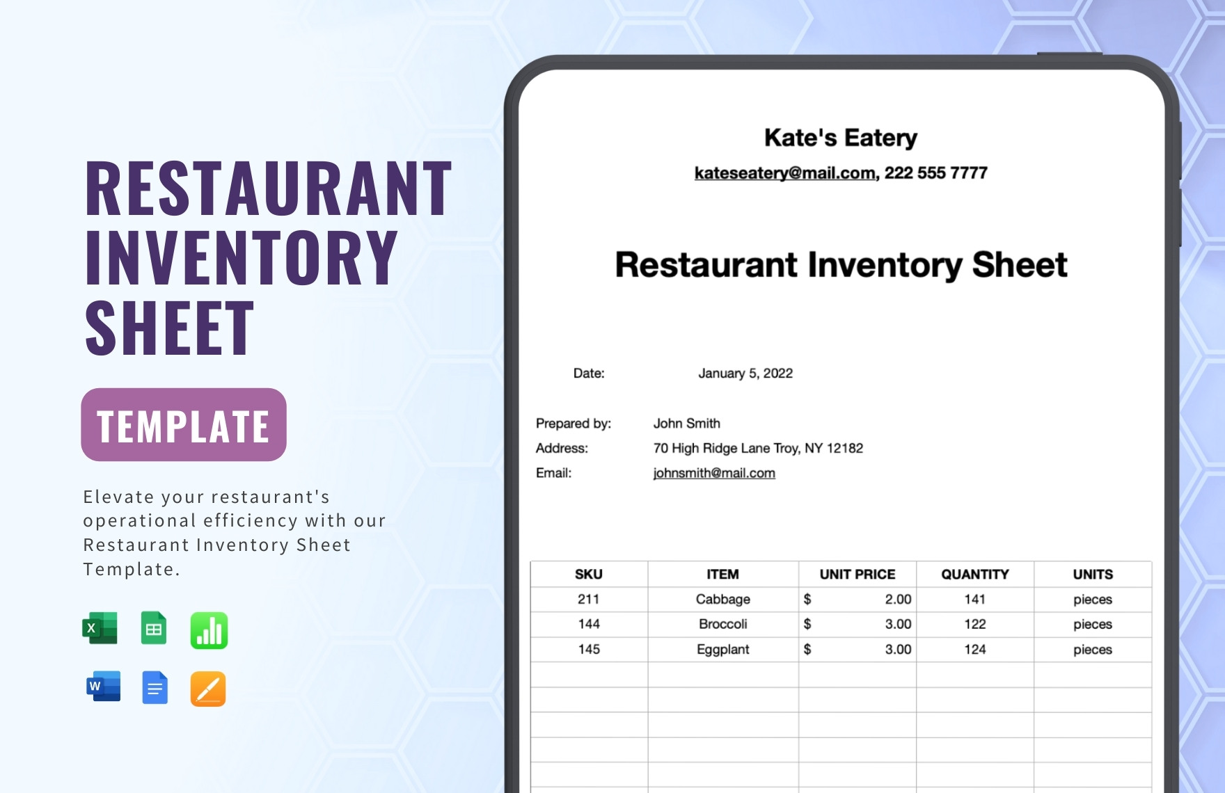 Restaurant Inventory Sheet Template Restaurant Inventory Sheet Template