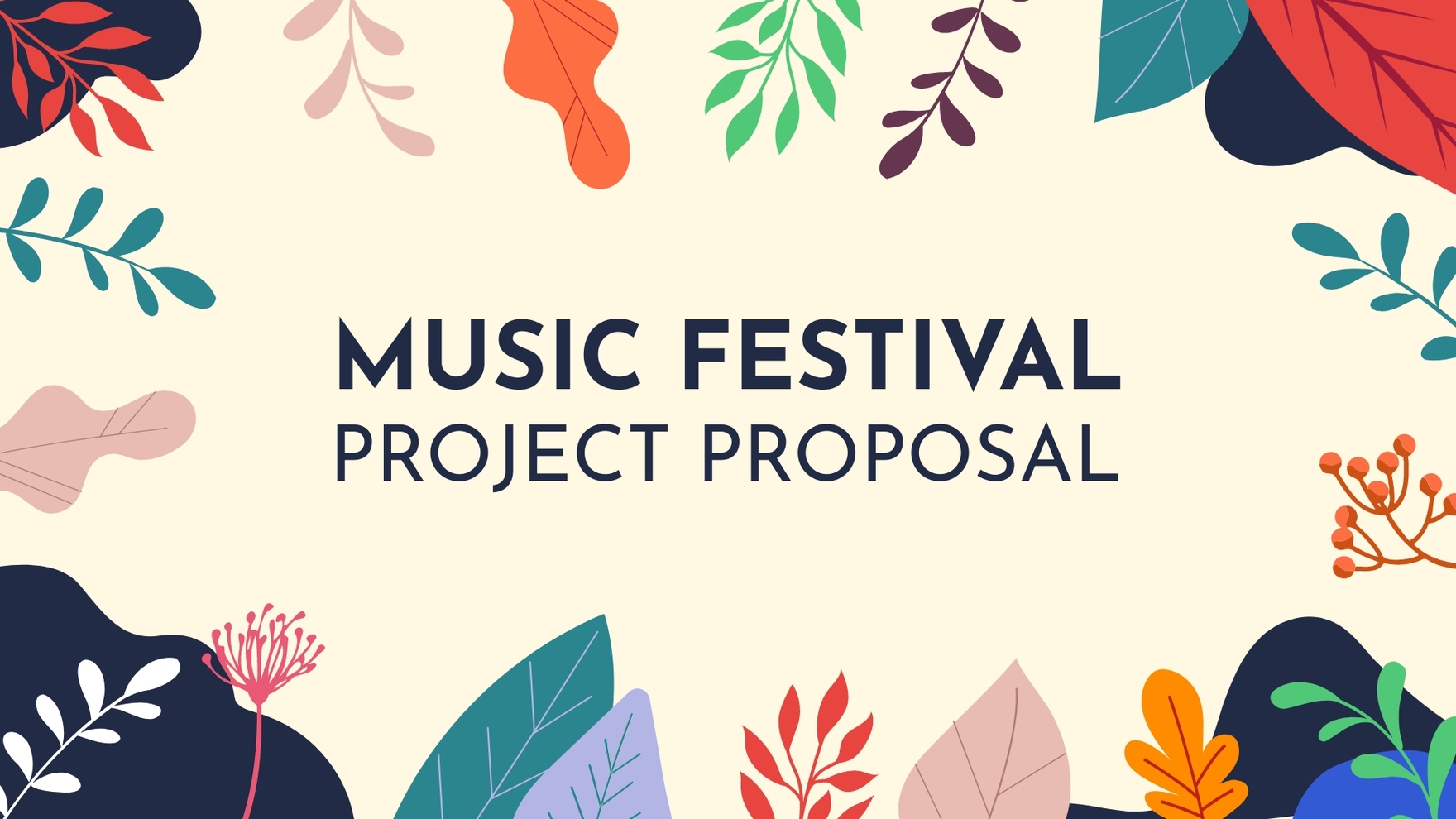 Music Festival Project Proposal Presentation Template in Apple Keynote, PowerPoint, PDF, Google Slides - Download | Template.net Music Festival Project Proposal Presentation Template in Apple Keynote, PowerPoint, PDF, Google Slides - Download | Template.net